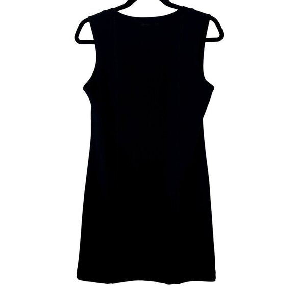Boston Proper Square Neck Stretchy Sleeveless Short Dress Size S Petite Black - Picture 2 of 9